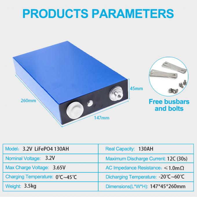 UN38.3 حزم بطارية ليثيوم أيون مخصصة 3.2v280ah Lifepo4 بطارية ليثيوم أيون 1