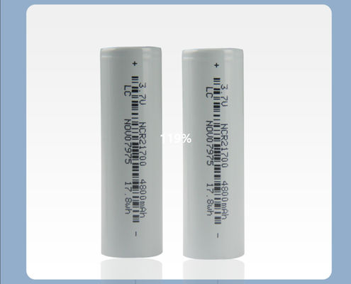 جودة  21*70mm Rechargeable Flashlight Battery 21700 3.7 V Li Ion Battery 4800mah مصنع