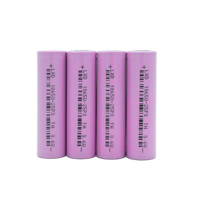 جودة  3C Max 3.6v 2500mah 18650 Lithium Ion Battery Lithium Cylindrical Cells مصنع