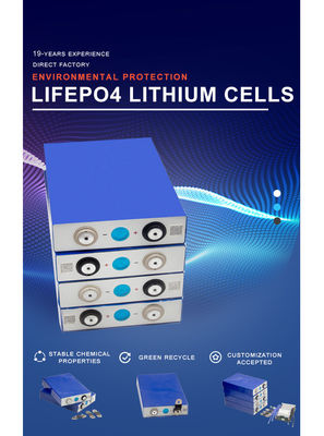 موافقة ce rohs 3.2 V 100ah Lifepo4 بطارية خلية / بطارية سيارة lfp