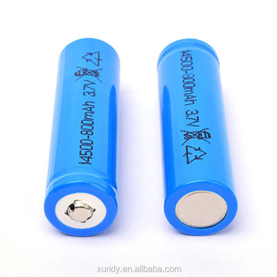 قابلة لإعادة الشحن 14500 Lifepo4 3.2 V 600mah بطارية 800 مرة دورة الحياة