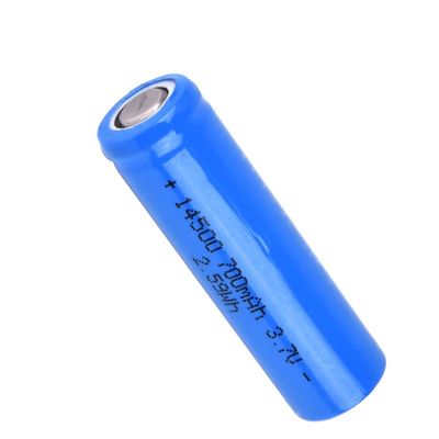 قابلة لإعادة الشحن 14500 Lifepo4 3.2 V 600mah بطارية 800 مرة دورة الحياة